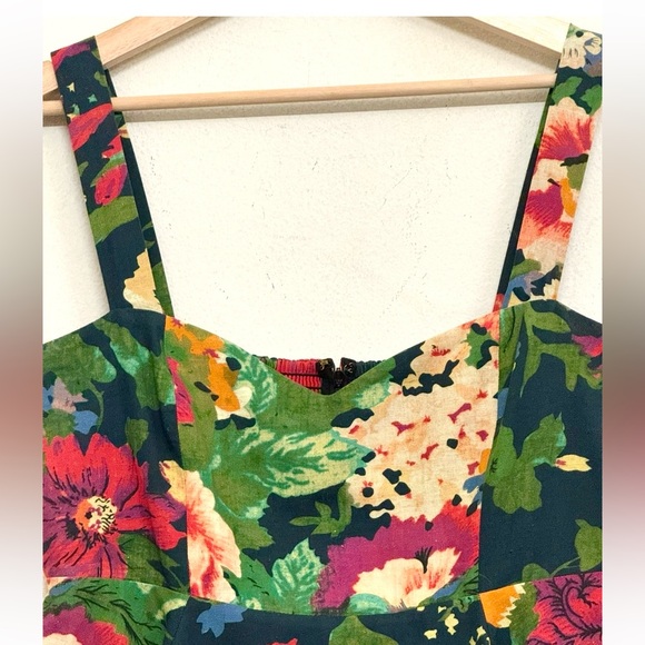Sézane Salie Floral Print Fit & Flare Sundress in Navy Multicolor Size Us 8 - Picture 10 of 16